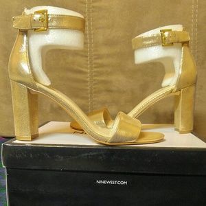 Nine West gold heels